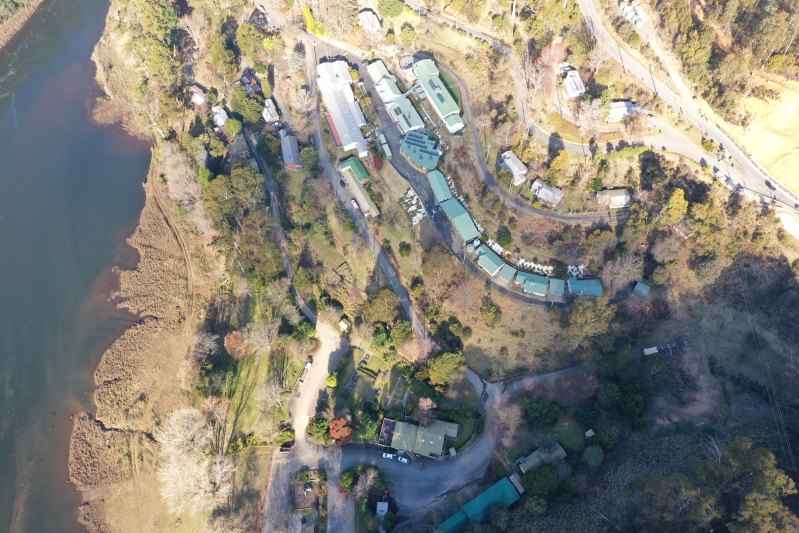 Bogong Village, dating from 1939, sits on the shore of Lake Guy between Mount Beauty and Falls Creek in Victoria.