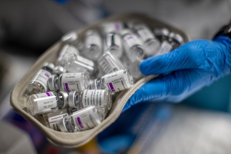 Vials of the AstraZeneca vaccine against COVID-19. 