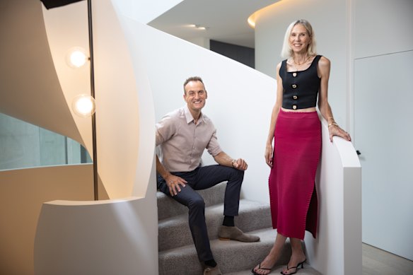 Martin and Claire Friedrich in the home they designed in Brighton.