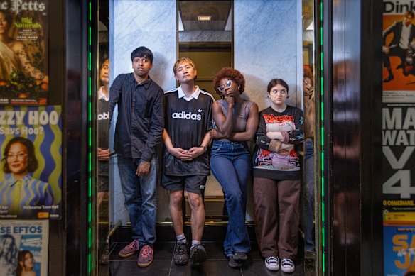 Four up-and-coming comedians performing at the Melbourne Comedy Festival, Tarang Hardikar, Takashi Wakasugi, Anisa Nandaula and Sez.