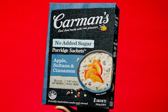 Carman’s Porridge Sachets Apple, Sultana &amp; Cinnamon.