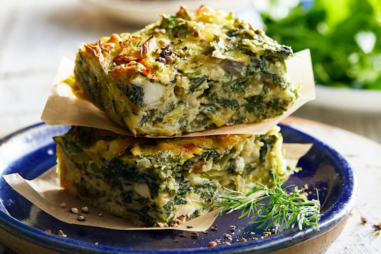 This slice offers a big serve of fabulous fresh herbs.