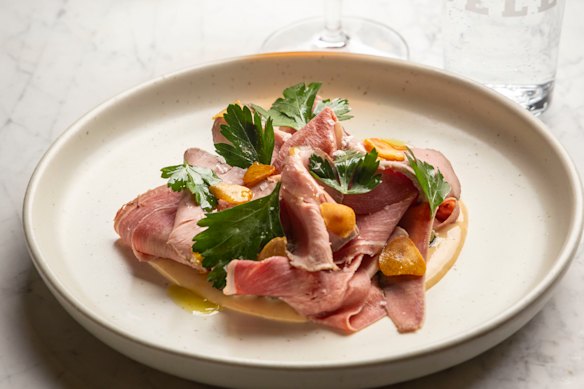 Vitello tonnato features both veal loin and wagyu beef.