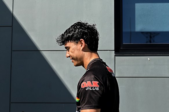 Blaize talagi at the Panthers’ academy earlier this week.
