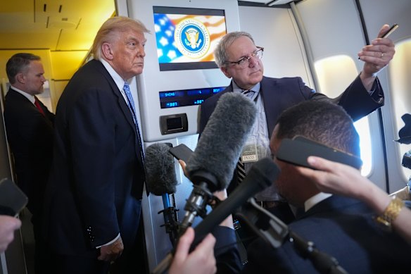 President Trump accused The New York Times’ correspondent David Sanger of “treason”.