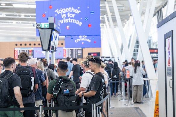 Sydney Airport was heaving during the holiday period.