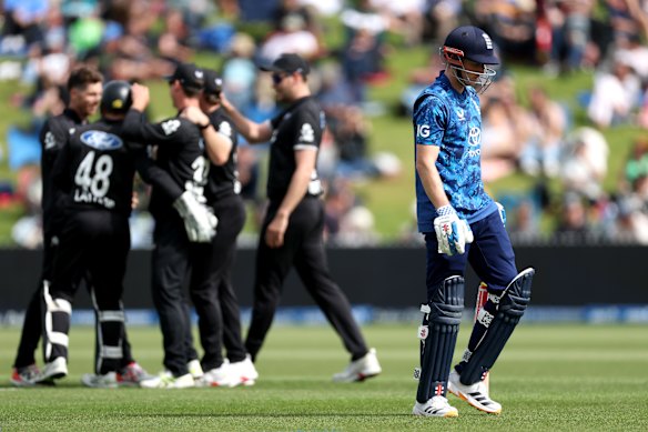 Harry Brook during the New Zealand tour in October.