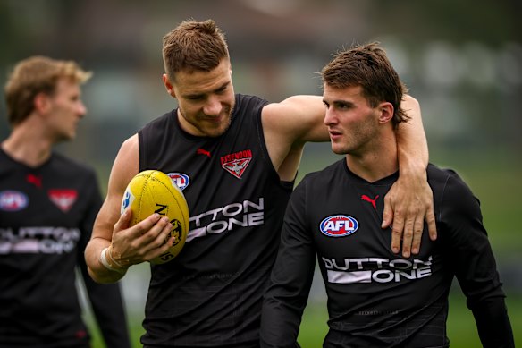 Despite the turmoil, the Bombers were back on the training track on Tuesday morning.