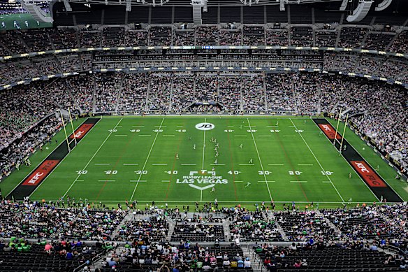 Allegiant Stadium: The view from up on high.