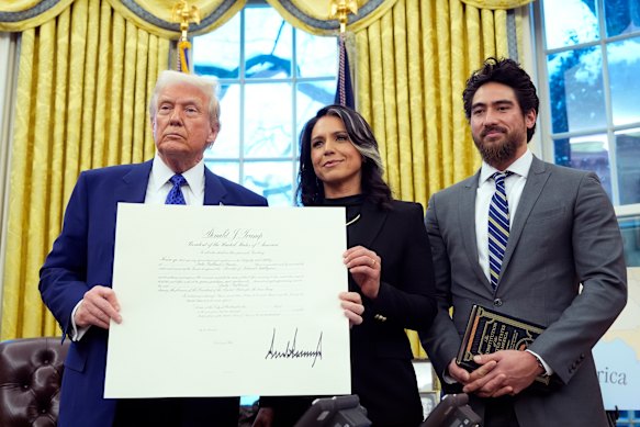 Kristi Noem, with her husband Abraham Williams, when sworn into the role early last year.