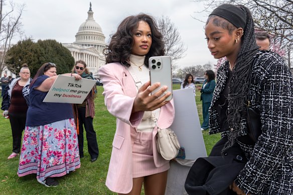TikTok users at the White House last year.