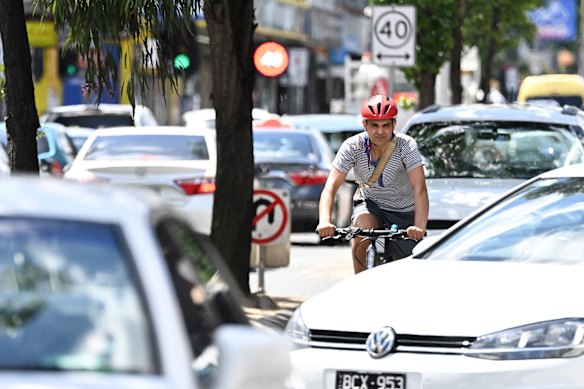 Kemran Mestan, a regular cyclist who wanted Darebin Council to add a bike lane to High Street in Preston as it undergoes an upgrade.