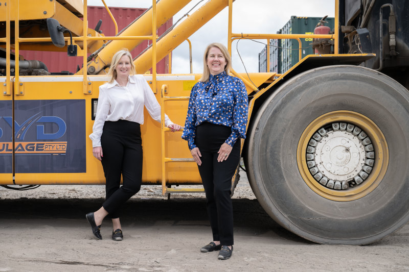 Realterm’s Charlotte Brabant and Toni Ryan at their Chipping Norton, NSW, facility.