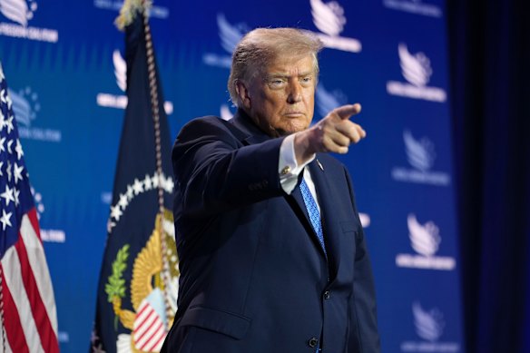 Donald Trump says communism is spreading through the Democratic Party “like an uncontrollable form of cancer”.