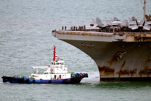 USS Abraham Lincoln in Thailand this week.