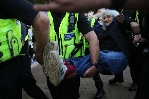 Many of those arrested were aged over 60, organisers said.