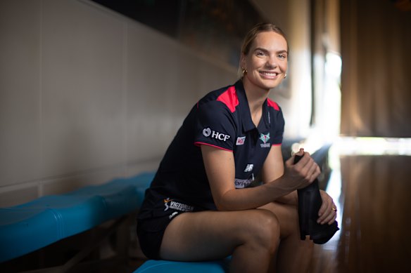 Melbourne Vixens star Kiera has co-designed period activewear for young players 