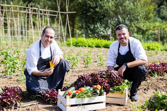 Guests can tour the organic garden at Mas Salagros.