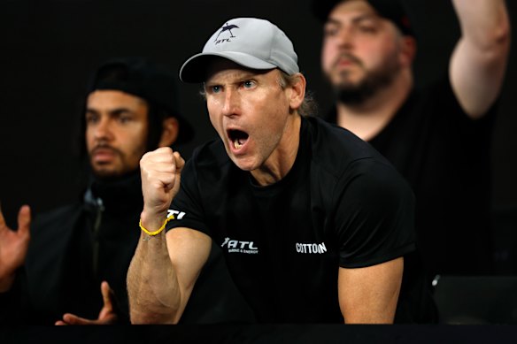 Conditioning coach Jona Segal brought the energy that off-court athletes aspire to at last year’s Australian Open, watching Thanasi Kokkinakis of Australia play Jack Draper.