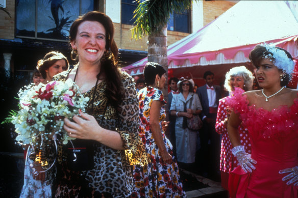 As unlikely heroine Muriel Heslop in Muriel’s Wedding.

