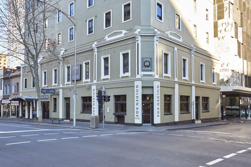 Hotel Sophia on the corner of Kingand Little Lonsdale Streets in Melbourne’s CBD.