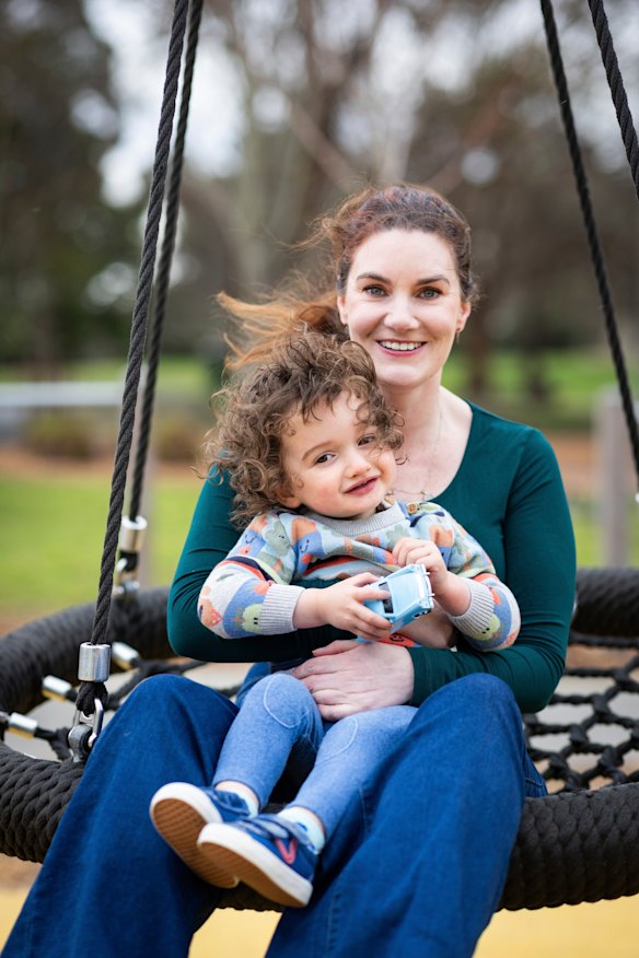 Vanessa McNally, a 42-year-old single mum by choice, with son Walter.