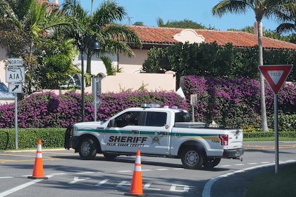 Police near the scene.