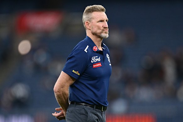 Nathan Buckley is an assistant coach at Geelong. 