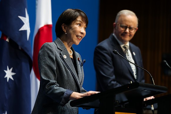 Sanae Takaichi, with Anthony Albanese in May, is not just a hard-nosed political operative, but a self-made one.