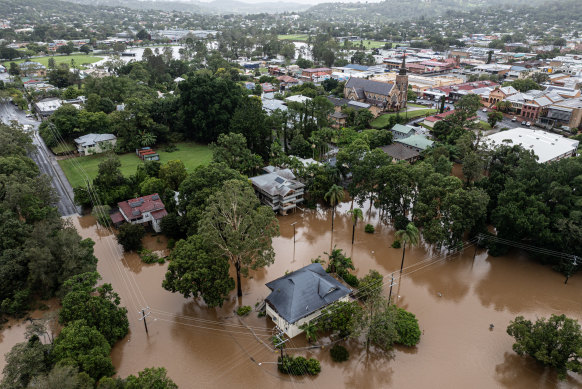 Floods inundated Lismore, NSW, again, in March 2025.