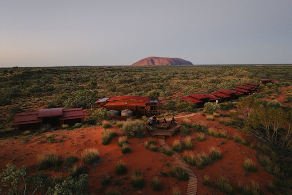 Mala Lodge sits lightly on the sand dunes that look to Uluru.