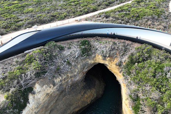 Another view of the platform at The Blowhole.