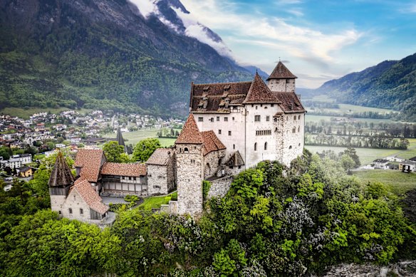 Gutenberg Castle, surrounded by the alps on Liechtenstein’s border with Switzerland, is one of many attractions in the tiny, landlocked country.
