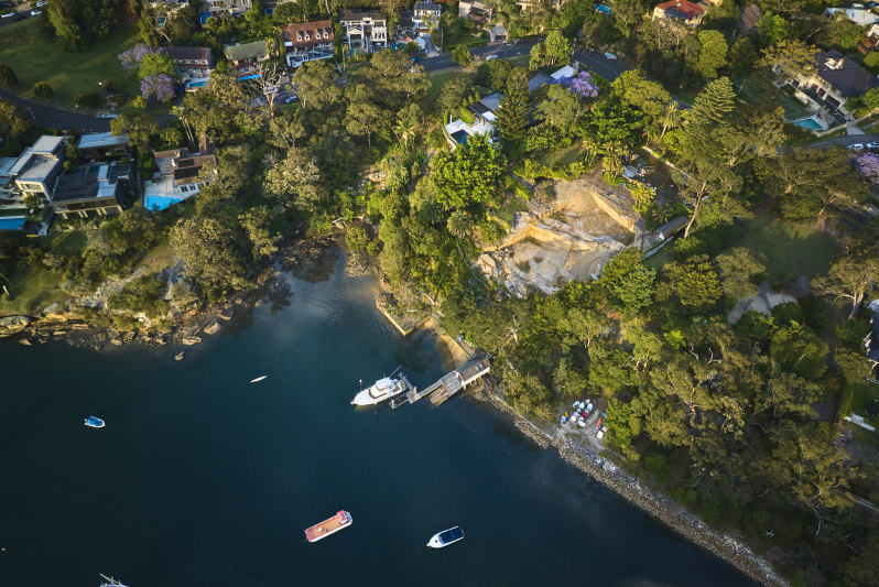 The Rose family property is set on the largest privately held waterfront parcel in Mosman.