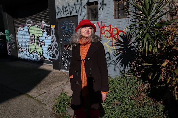 Richmond resident Carol Pelhamthorman is fed up with a derelict graffiti-laden group of buildings in their community, which are owned by the co-CEOs of beauty retailer Mecca.