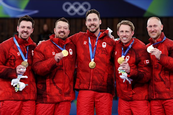 The Canadians with their medals.