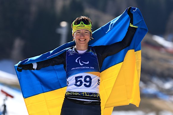 Ukrainian medal winner Oleksandra Kononova.
