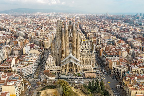Barcelona and its majestic Sagrada Familia.