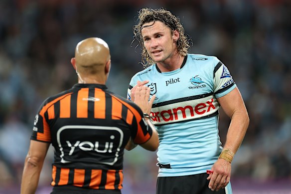 The Sharks were furious with the performance of referee Ashley Klein in last year’s preliminary final.