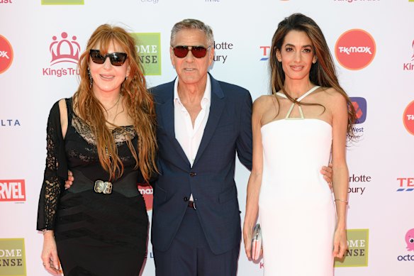 Tilbury (Left) with George and Amal Clooney in London last month.