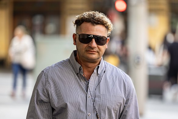 Anthony Koletti arrives at the Downing Centre Local Court on Friday.