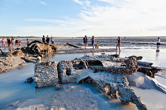 World War II Catalina flying boat wrecks in Broome’s Roebuck Bay.
