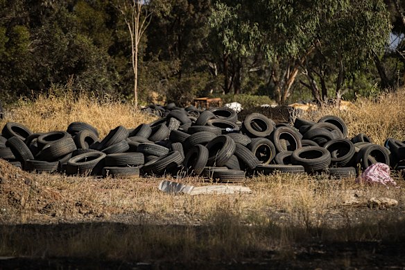 Dumped tyres are also a fire risk and provide breeding grounds for mosquitos.