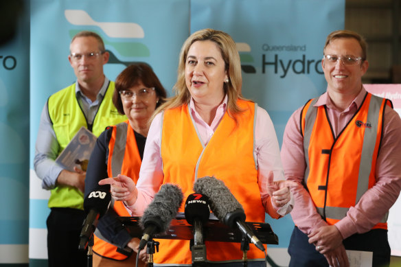 Queensland Premier Annastacia Palaszczuk on tour to promote the government’s $62-billion energy plan.