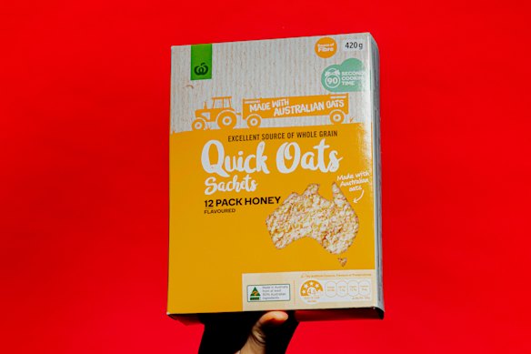 Woolworths Honey Quick Oats.