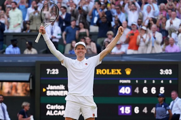 Wimbledon champion Jannik Sinner.