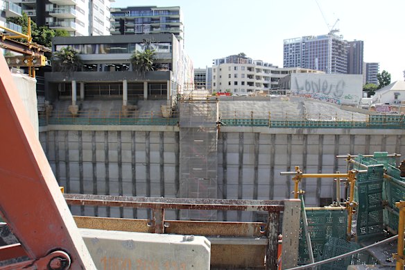 The site is fenced off, and extensive work has already been carried out. 