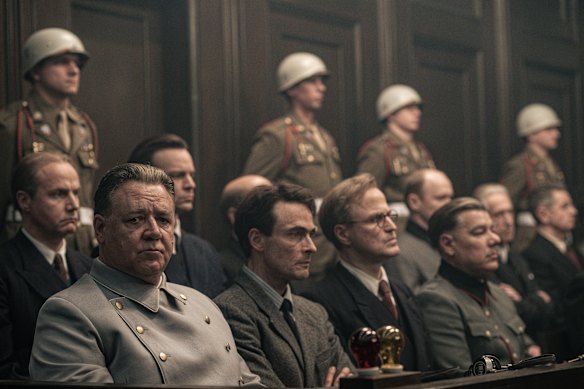 Russell Crowe as Hermann Goering in Nuremberg.