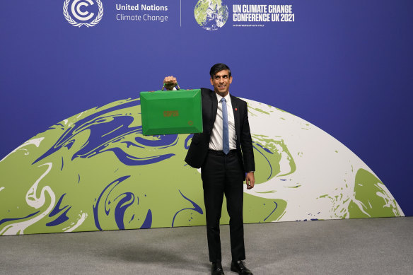 Rishi Sunak at COP26 in Glasgow last year when he was chancellor of the exchequer.
