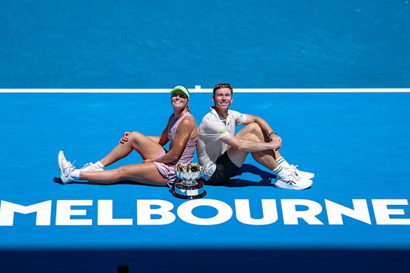 2026 Australian Open, mixed doubles champions Olivia Gadecki and John Peers.